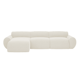 Malmo Muse Flax Chaise Left Arm Facing Sofa - 3 Seater