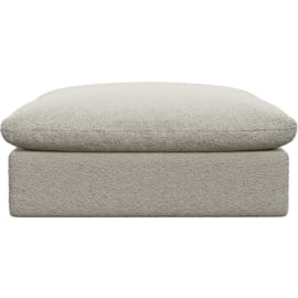 Willow Boucle Ivory Ottoman