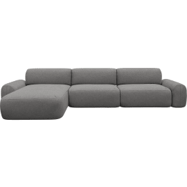 Beckett California Slate Chaise Sofa - 3 Seater