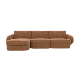 Esme Tribute Chestnut Chaise Sofa Left Arm Facing - 3 Seater