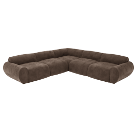 Malmo Muse Chocolate Corner Sofa - 5 Seater