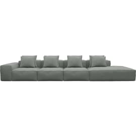 Riley Tribute Storm Modular Sofa - 1x Arm, 3x Armless, 1x Right Terminal
