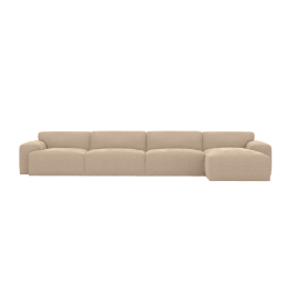 Chaise Sofa Right Facing - 4 Seater
