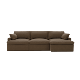 Retreat Blaze Mocha Chaise Sofa Right Arm Facing