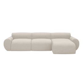 Malmo Santa Fe Sand Chaise Right Arm Facing Sofa - 3 Seater