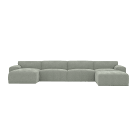 U-Shaped Modular Sofa with Chaise LAF - 5 Seater