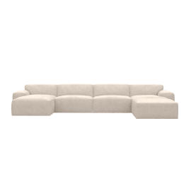 U-Shaped Modular Sofa with Chaise LAF - 5 Seater