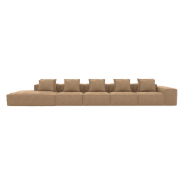 Riley Avon Honey 6 Seater Terminal Left Modular Sofa