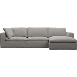 Cloud Deep Boucle Pumice Right Facing Modular Sofa - 3 Seater Chaise