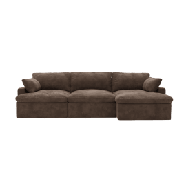 Retreat Muse Chocolate Chaise Sofa Right Arm Facing