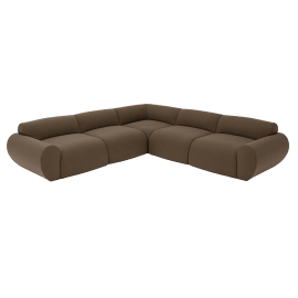 Malmo Blaze Mocha Corner Sofa - 5 Seater