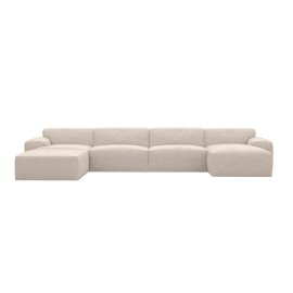 U-Shaped Modular Sofa with Chaise RAF - 5 Seater
