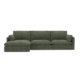 Willow Muse Forest Left Arm Facing Chaise Sofa - 3 Seater