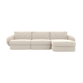Esme Avon Mineral Chaise Sofa Right Arm Facing - 3 Seater