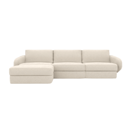 Esme Muse Flax Sofa - 3 Seater and Ottoman