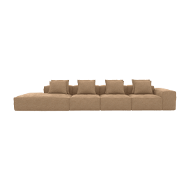 Riley Avon Honey 5 Seater Terminal Left Modular Sofa