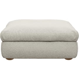 Tully Boucle Ivory Ottoman