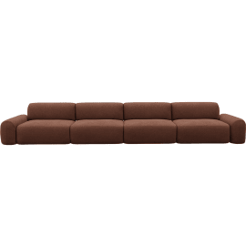 Beckett Muse Rust Modular Sofa - 4 Seater
