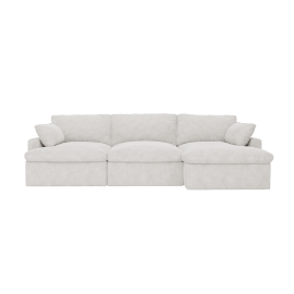 Retreat California Ivory Chaise Sofa Right Arm Facing