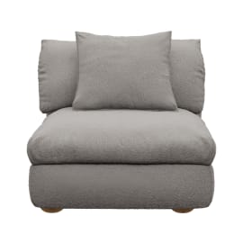 Tully Boucle Pumice Armless Sofa Chair Module
