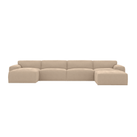 U-Shaped Modular Sofa with Chaise LAF - 5 Seater