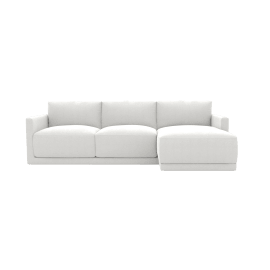 Haven Muse Frost 3 Seater Chaise Sofa Right Facing