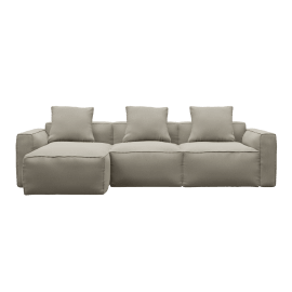 Riley Apt Plaza Natural Sofa - 3 Seater Chaise Left Arm Facing