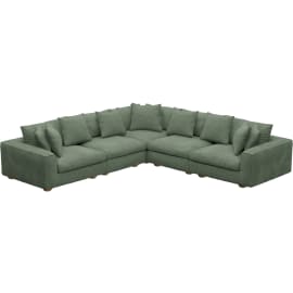 Tully Tribute Dark Jade Modular Sofa - 5 Piece