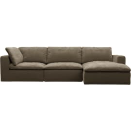 Cloud Deep Tribute Walnut Right Facing Modular Sofa - 3 Seater Chaise