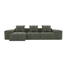 Riley Tribute Dark Jade 3 Seater Modular Chaise Sofa
