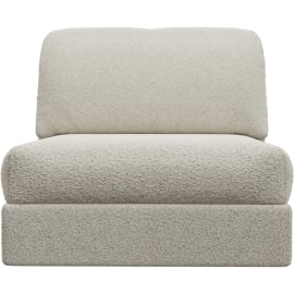 Finley Boucle Ivory Armless Sofa Chair Module