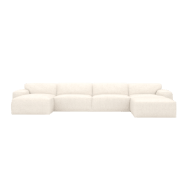 U-Shaped Modular Sofa with Chaise LAF - 5 Seater