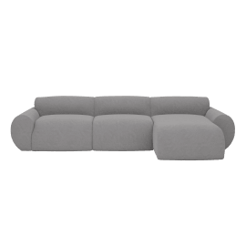 Malmo View Steel Chaise Right Arm Facing Sofa - 3 Seater