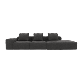 Riley California Charcoal Modular Sofa - 4 Seater Sofa Right Terminal