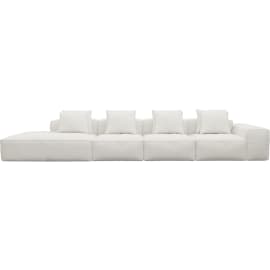Riley Tribute Ice Modular Sofa - 1x Arm, 3x Armless, 1x Left Terminal