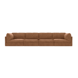 Finley Tribute Chestnut Modular Sofa - 4 Seater