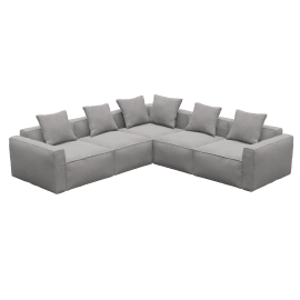 Riley Apt View Steel Corner Sofa - 5 Seater