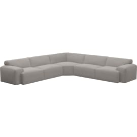 Copenhagen Boucle Pumice Sofa - 5 Seater Wedge Corner Sofa