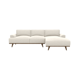 Dane California Ivory Right Arm Facing Chaise Sofa - 3 Seater