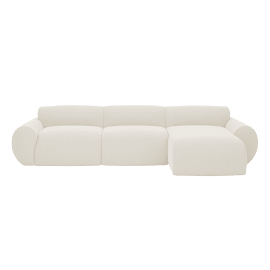 Malmo Muse Flax Chaise Right Arm Facing Sofa - 3 Seater
