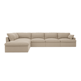 Retreat Blaze Latte Modular Sofa - 6 Seater LAF Terminal