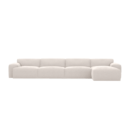 Chaise Sofa Right Facing - 4 Seater
