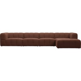 Lucello Muse Rust Modular Sofa with Ottoman - 5 Piece