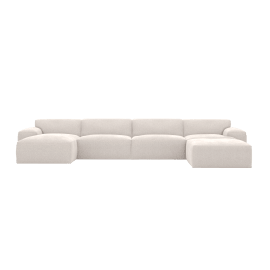 U-Shaped Modular Sofa with Chaise LAF - 5 Seater