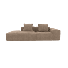 Riley Tribute Walnut 3 Seater Terminal Left Modular Sofa