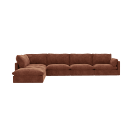 Willow Muse Rust Modular Sofa - 6 Seater LAF Terminal