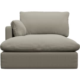 Willow Plaza Natural Chaise Left Arm Facing Sofa Module