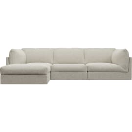 Finley Boucle Ivory Modular Sofa - 3 Seater and Ottoman