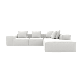 Riley Muse Frost 5 Seater Terminal Right Corner Modular Sofa