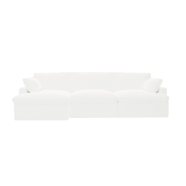 Retreat Muse Frost Chaise Sofa Left Arm Facing